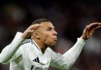 Kylian Mbappé en la goleada 4-2 de Real Madrid ante Sevilla.