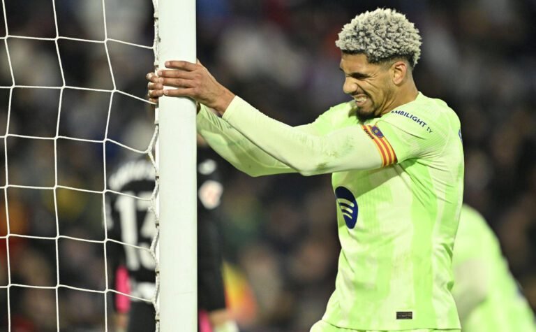 Ronald Araujo en el empate a uno entre Barcelona y Getafe.