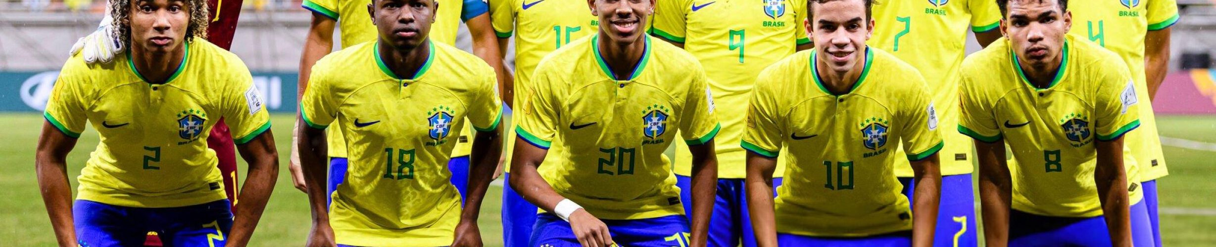 Selección sub 17 de Brasil en el Mundial de la categoría de 2023.