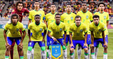 Selección sub 17 de Brasil en el Mundial de la categoría de 2023.