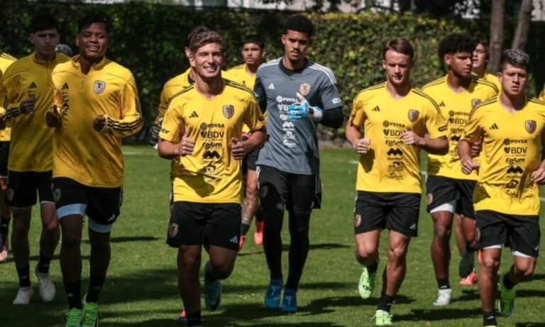 Entrenamiento de la sub 20 de Venezuela. Foto: FVF.