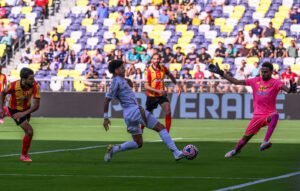 David Martínez disputó el primer tiempo en la derrota de LAFC 1-0 ante Esperánce.