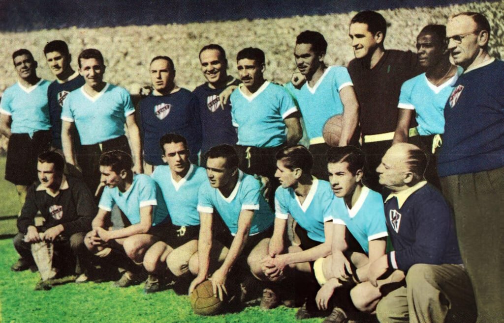 Alcides Ghiggia, héroe del Maracanazo: “Ese gol es imborrable” 1 La selección uruguaya que derrotó a Brasil en el Mundial de 1950, con Alcides Ghiggia (centro, arriba) como autor del segundo gol.
