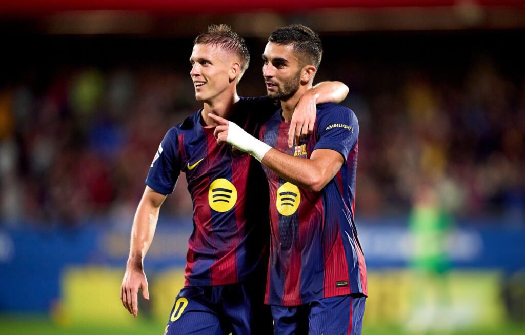 Barcelona 3-0 Getafe: Ferran y Dani Olmo lideran la goleada 1 Dani Olmo y Ferran, los goleadores en la victoria de Barcelona 3-0 sobre Getafe.