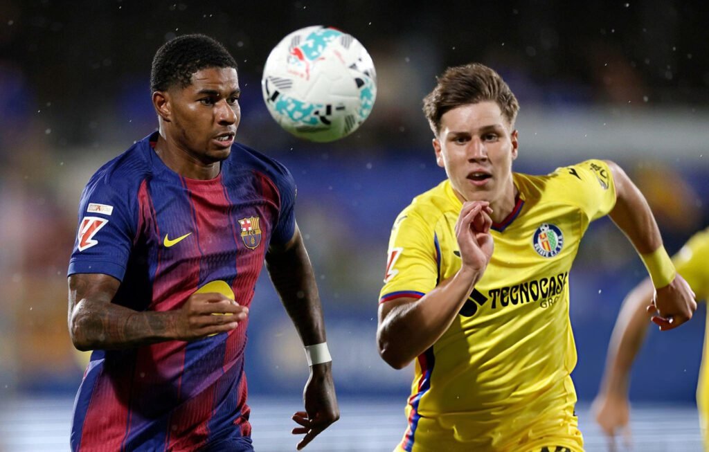 Barcelona 3-0 Getafe: Ferran y Dani Olmo lideran la goleada 1 Marcus Rashford y Davinchi en el duelo entre Barcelona y Getafe.