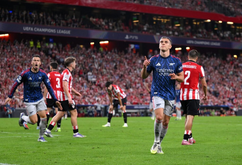 Arsenal inicia la Champions con triunfo en San Mamés 2 athletic club v arsenal fc uefa champions league 2025 26 league phase md1 1