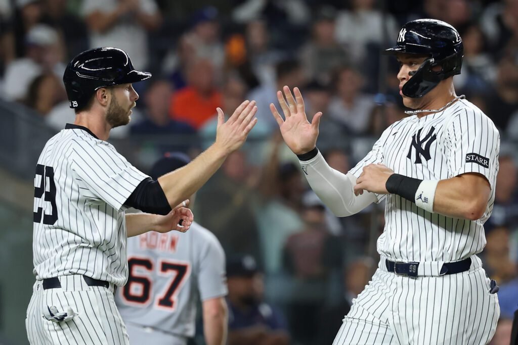 Aaron Judge iguala a Joe Dimaggio entre jonroneros históricos de los Yankees 1 Aaron Judge de los Yankees de Nueva York