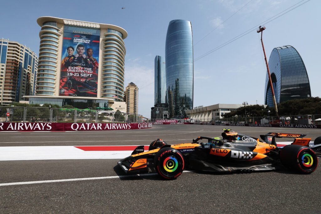 Norris y Hamilton lideran las prácticas libres del GP de Azerbaiyán 2025 1 Norris