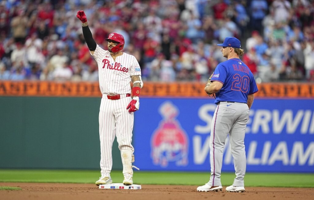 Tope personal en ponches de Ranger Suárez y 50° jonrón de Kyle Schwarber impulsaron paliza de Filis sobre Mets 2 Ranger Suárez