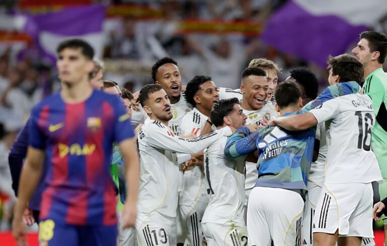 Real Madrid derrotó 2-1 al Barcelona este domingo en El Clásico.