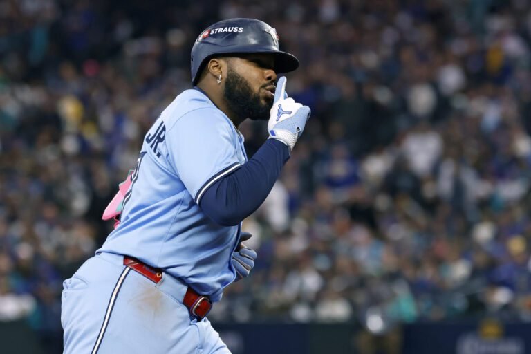 Vladimir Guerrero Jr. #27 of the Azulejos de Toronto - Carlos Beltrán