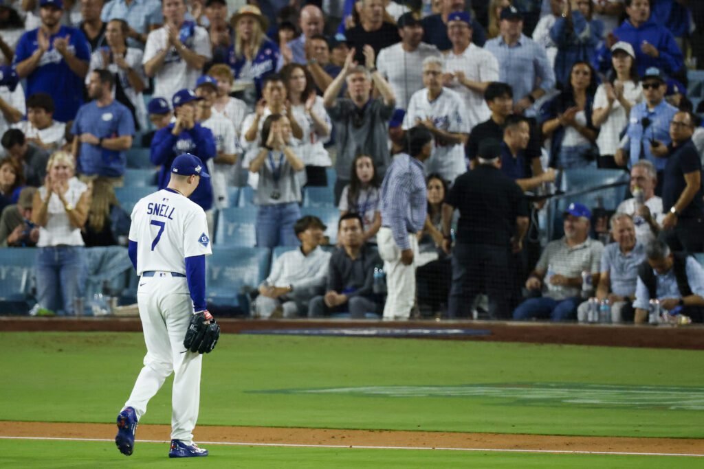 Blake Snell totalmente desdibujado en la Serie Mundial 2025 9 Blake Snell de Dodgers de Los Ángeles