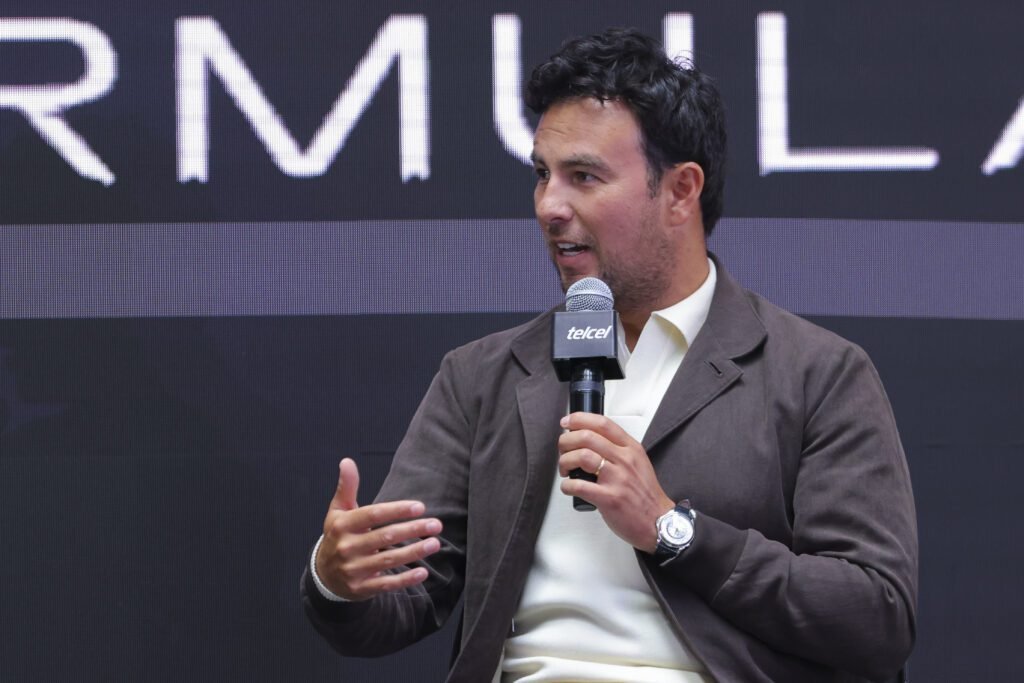 sergio perez addresses the media after announcing his return to formula 1 1