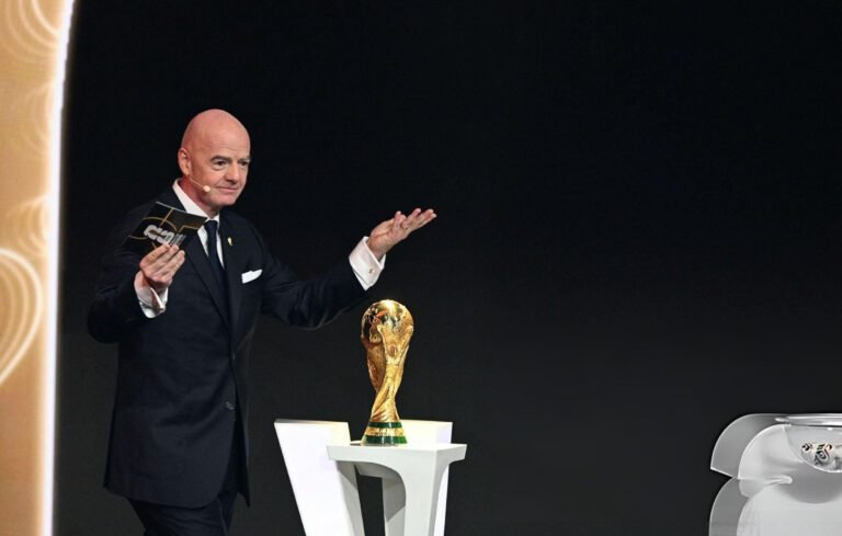 Gianni Infantino, presidente de la FIFA, durante el Sorteo del Mundial 2026.