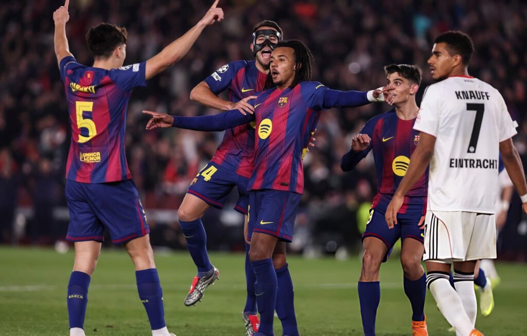 Champions League: Koundé ilumina al Barcelona ante Eintracht Frankfurt 1 Jules Koundé anotó doblete para el triunfo de Barcelona.