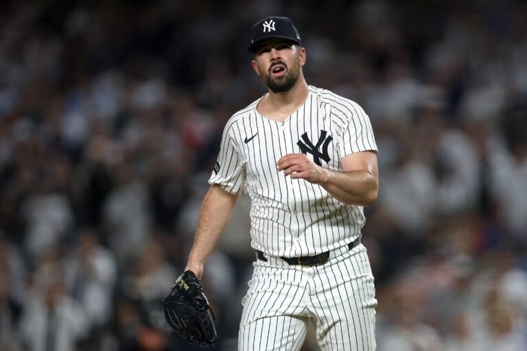 Carlos Rodón #55 of the Yankees de Nueva York