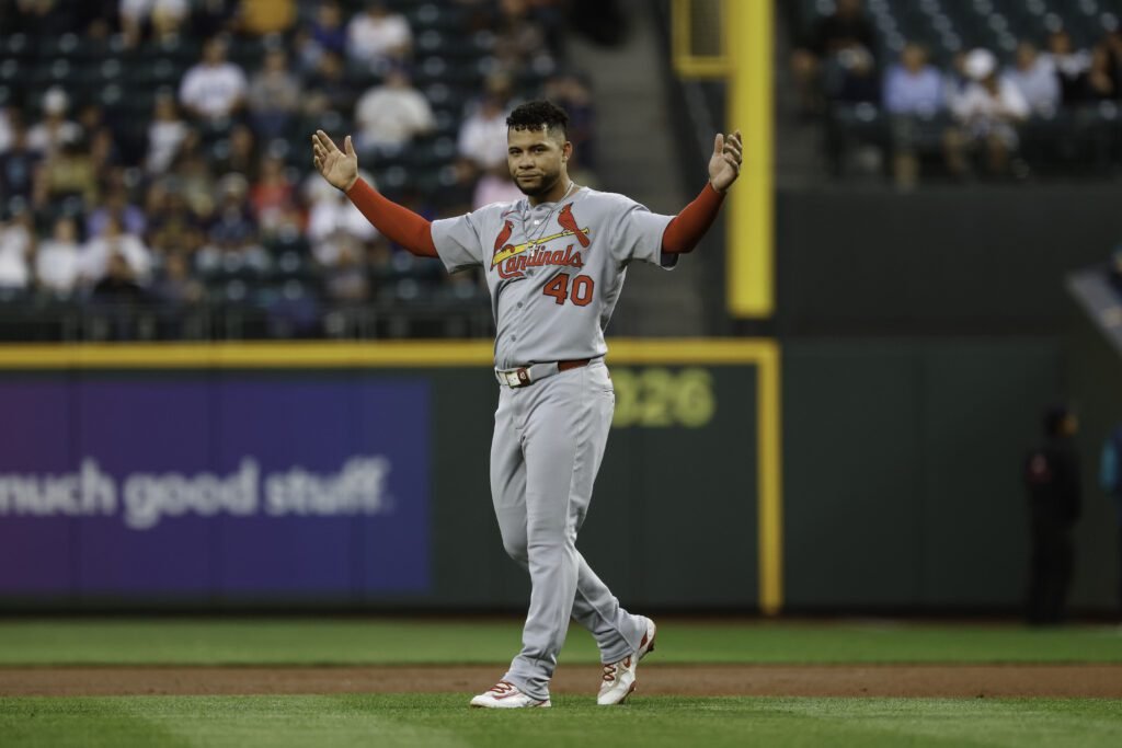 Los Mets de Nueva York buscan soluciones para primera base y Willson Contreras surge como candidato 5 Willson Contreras #40 of the Cardenales de San Luis pretendido por Mets de Nueva York