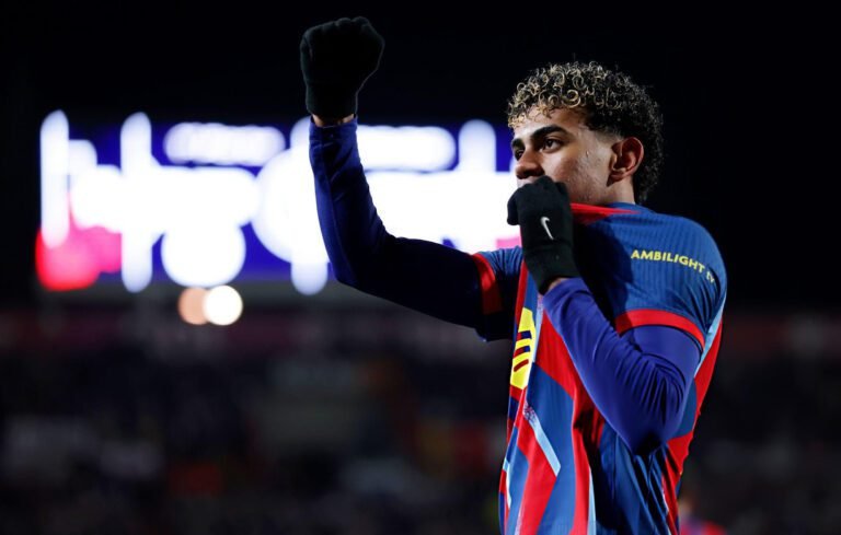 Lamine Yamal anotó en el triunfo de Barcelona sobre Albacete.