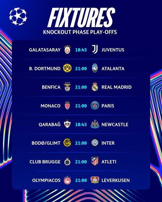 Champions League: Partidos, horarios y dónde ver la ida de los playoffs 1 image 10