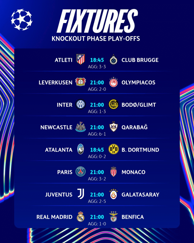 Champions League: Partidos, horarios y dónde ver la vuelta de los playoffs 1 image 14