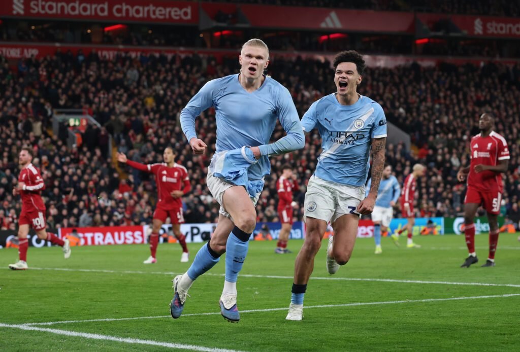 Haaland silencia Anfield y lidera remontada del City ante Liverpool 1 Haaland
