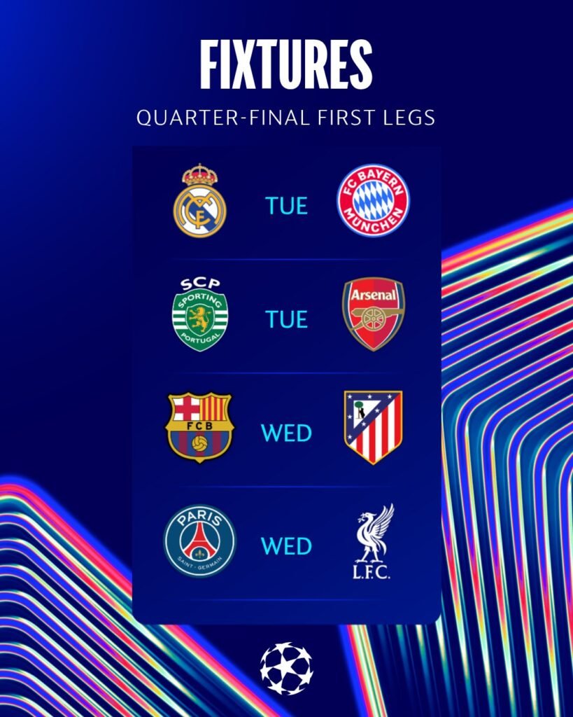 Champions League: Partidos, horarios y dónde ver la ida de los cuartos de final 1 1000431127