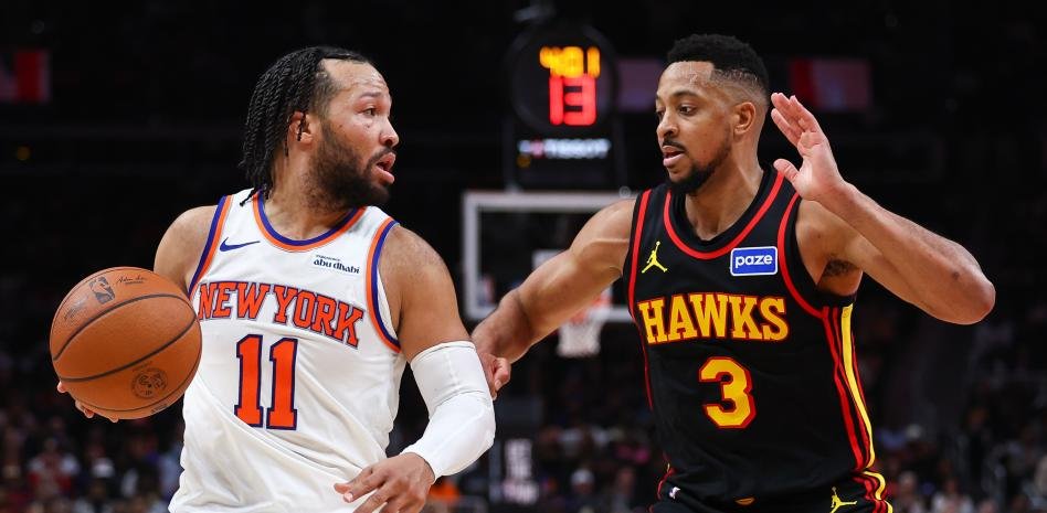 Los Knicks golpean primero ante los Hawks con un Brunson estelar 6 Jalen Brunson y CJ (Knicks vs Hawks)