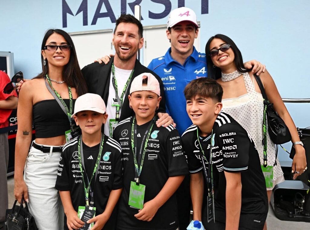 Franco Colapinto: "Miami fue mi fin de semana perfecto en la F1" 3 colapinto messi y familia