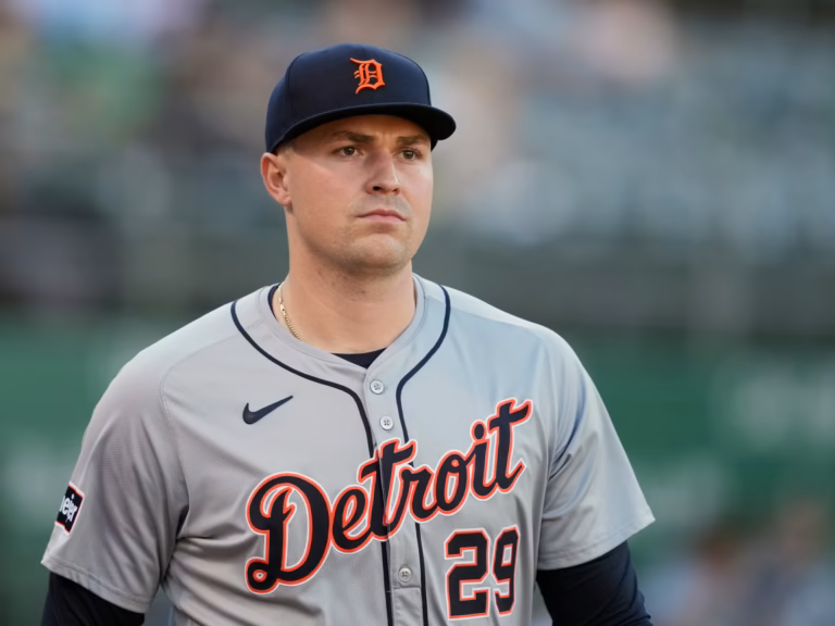 Home 28 Tarik Skubal está cerca de los Dodgers de Los Ángeles