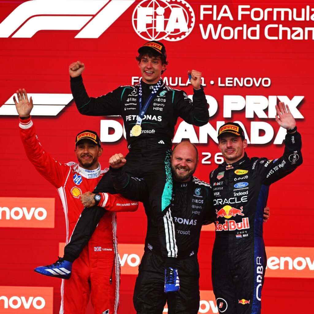 Drama y gloria en Canadá: Antonelli gana tras abandono de Russell 1 Antonelli