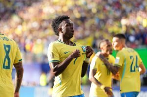 Vinicius anotó el gol del empate de Brasil ante Marruecos.