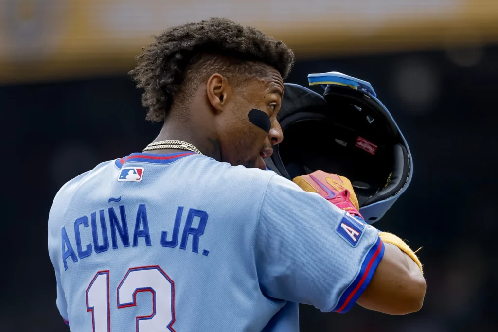 ¿Cuándo puede volver Ronald Acuña Jr. de su nueva lesión de isquiotibial? 7 Ronald Acuña Jr. con una nueva lesión