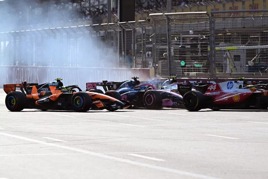 Norris se disculpa con Colapinto tras pedir su suspensión de la F1 1 accidente colapinto