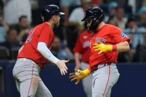 Home 21 Medias Rojas de Boston celebran la clasificación