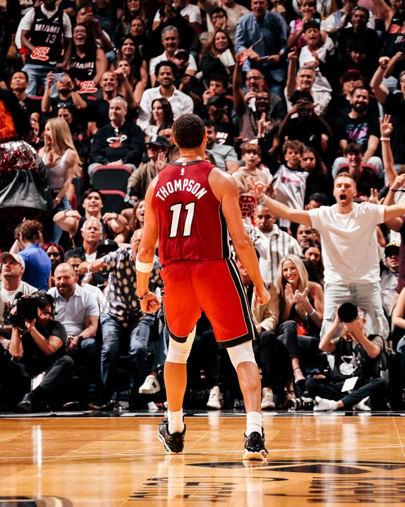 Miami Heat reclama la primera victoria en casa ante Indiana Pacers 1 Klay Thompson fue clave en su primera victoria en casa con Miami Heat.